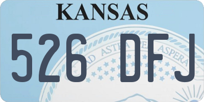 KS license plate 526DFJ