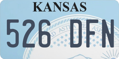 KS license plate 526DFN