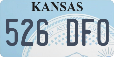 KS license plate 526DFO