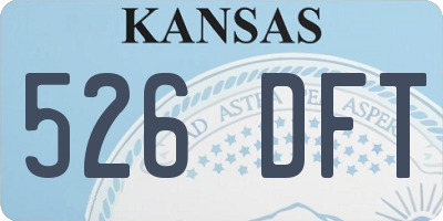 KS license plate 526DFT