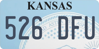 KS license plate 526DFU