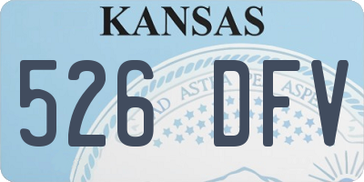 KS license plate 526DFV
