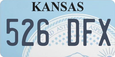 KS license plate 526DFX
