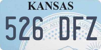 KS license plate 526DFZ