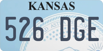 KS license plate 526DGE