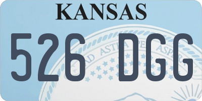 KS license plate 526DGG