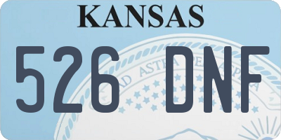 KS license plate 526DNF
