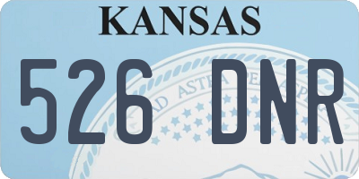 KS license plate 526DNR