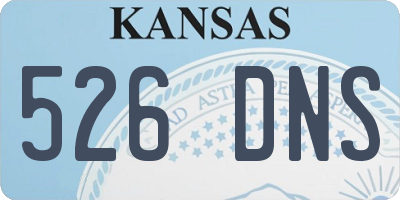KS license plate 526DNS
