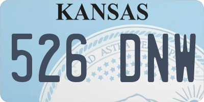 KS license plate 526DNW
