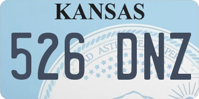 KS license plate 526DNZ