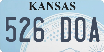 KS license plate 526DOA