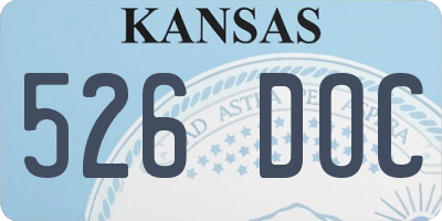 KS license plate 526DOC