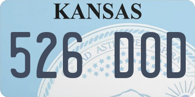 KS license plate 526DOD