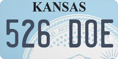 KS license plate 526DOE