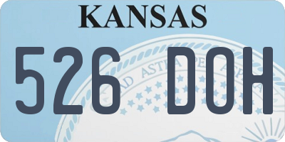 KS license plate 526DOH