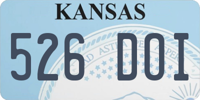 KS license plate 526DOI