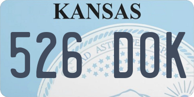 KS license plate 526DOK