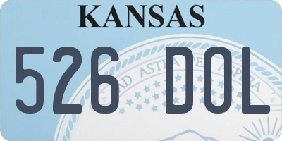 KS license plate 526DOL