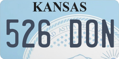 KS license plate 526DON