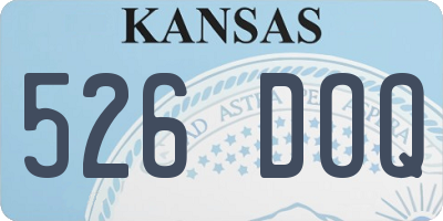 KS license plate 526DOQ