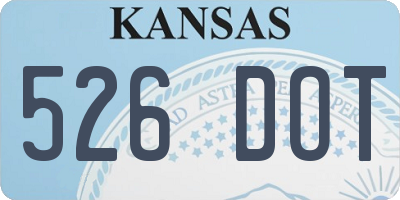 KS license plate 526DOT