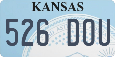 KS license plate 526DOU