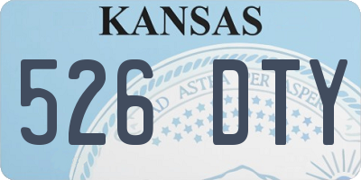 KS license plate 526DTY