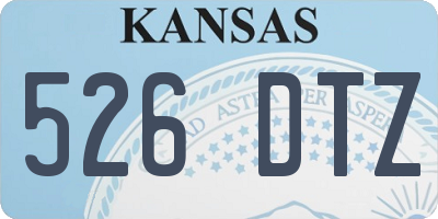 KS license plate 526DTZ