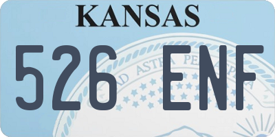 KS license plate 526ENF