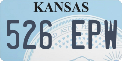 KS license plate 526EPW