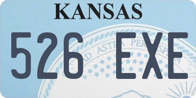 KS license plate 526EXE
