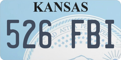 KS license plate 526FBI