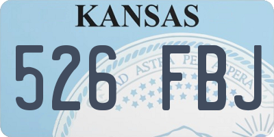 KS license plate 526FBJ