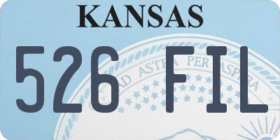KS license plate 526FIL