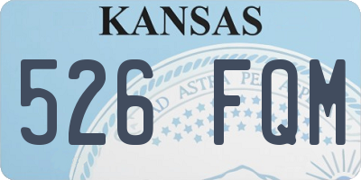 KS license plate 526FQM