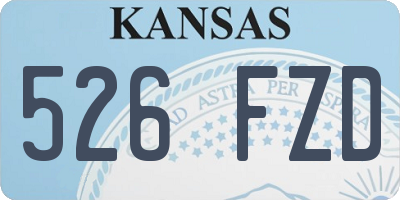 KS license plate 526FZD