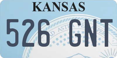 KS license plate 526GNT