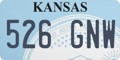 KS license plate 526GNW