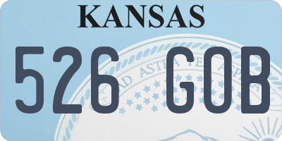 KS license plate 526GOB