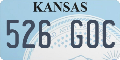 KS license plate 526GOC
