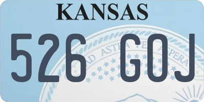 KS license plate 526GOJ