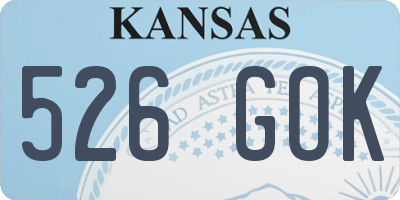 KS license plate 526GOK