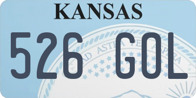 KS license plate 526GOL