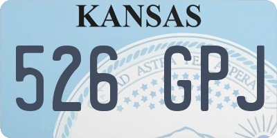 KS license plate 526GPJ