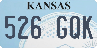 KS license plate 526GQK