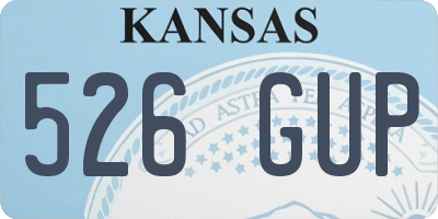 KS license plate 526GUP