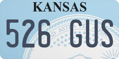 KS license plate 526GUS