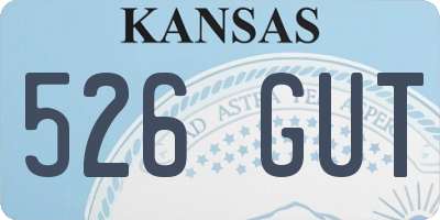 KS license plate 526GUT