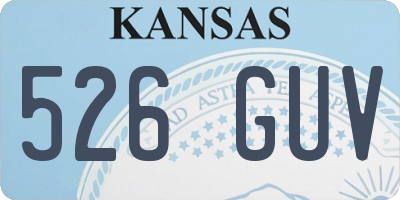 KS license plate 526GUV